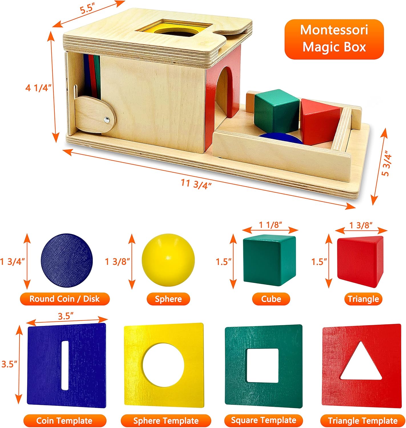 Templeton Montessori Wooden Shape Sorter