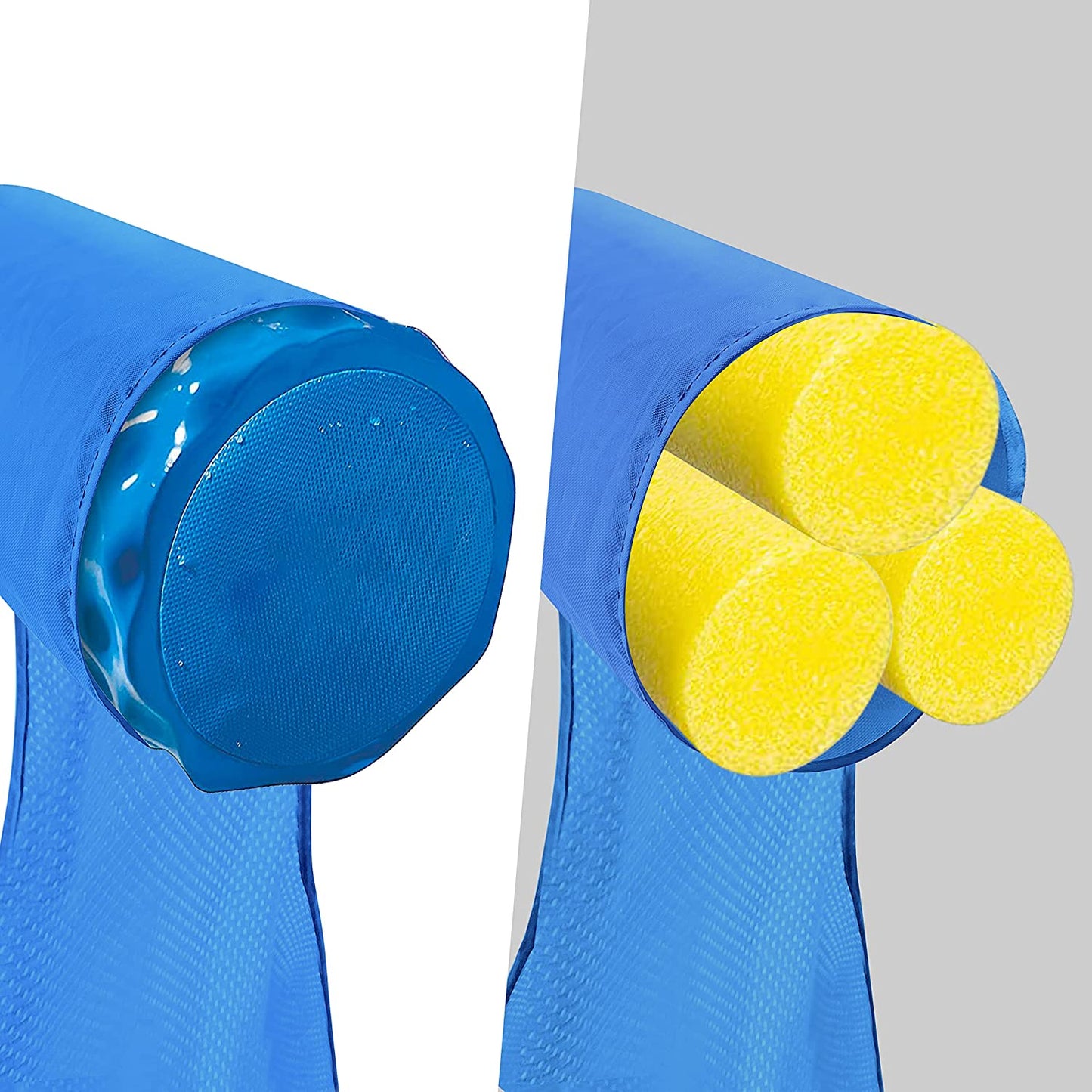 Outer Trails JUMBO Sling Mesh Chair For Pool Noodles - Light and Dark Blue