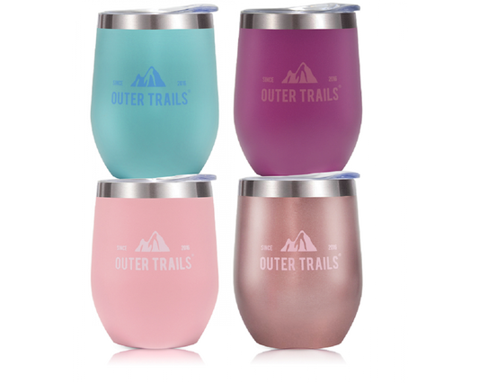 Outer Trails Insulated Tumbler Wine Cups - 4 Pack