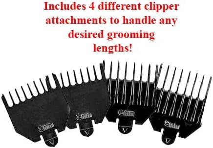 Luxitude Precision Hair Trimmer Groomer Men 4 Attachment Cordless Travel Case - Grey