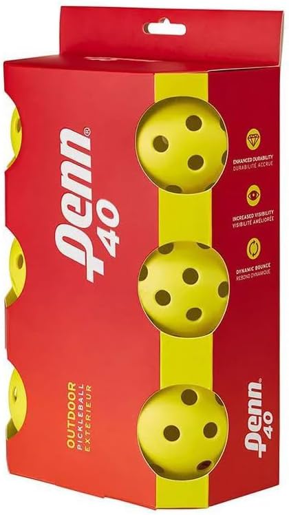 Penn 40 Outdoor Yellow Pickleballs - Multipacks