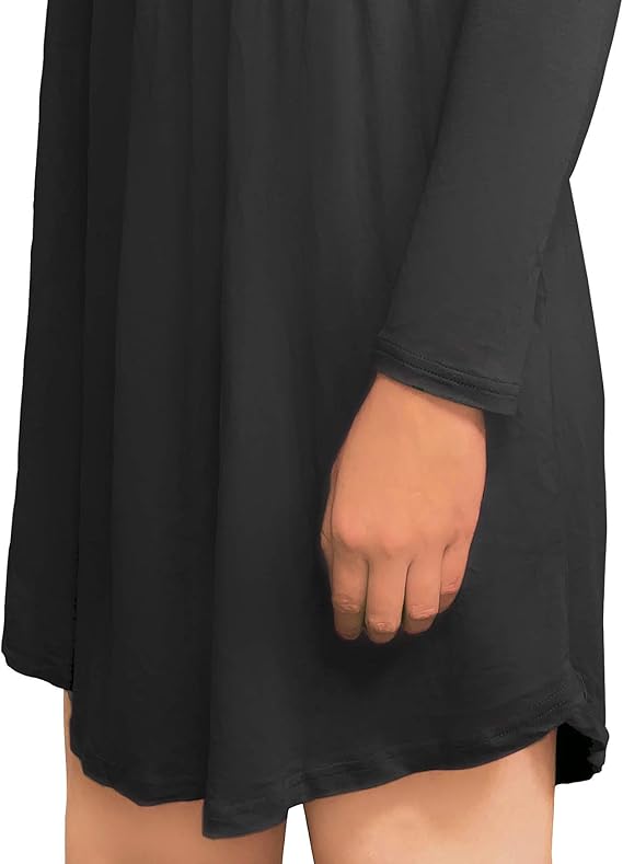 3KB Women’s Swing Tunic Dress with Pockets, Many Sizes, & Colors