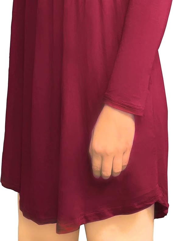 3KB Women’s Swing Tunic Dress with Pockets, Many Sizes, & Colors