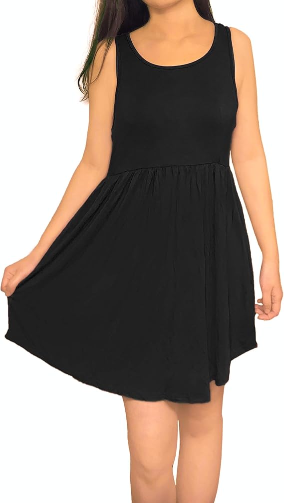 3KB Women’s Swing Tunic Dress with Pockets, Many Sizes, & Colors