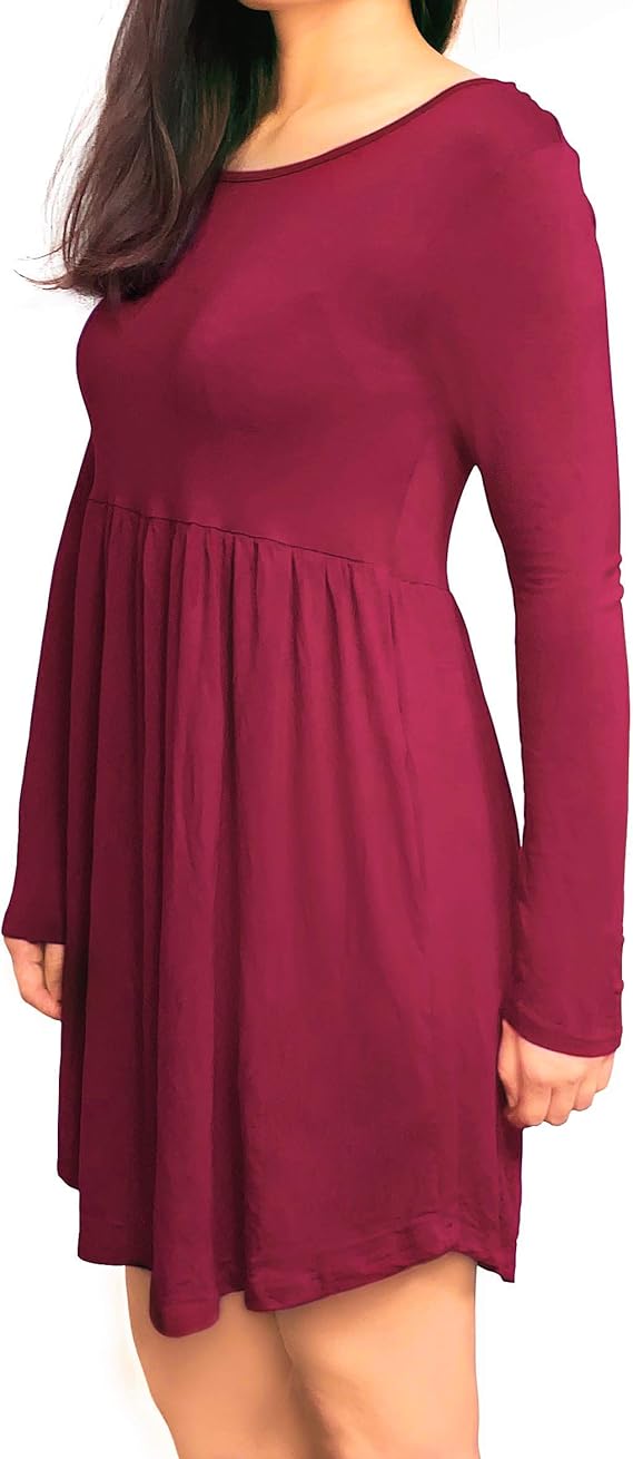 3KB Women’s Swing Tunic Dress with Pockets, Many Sizes, & Colors