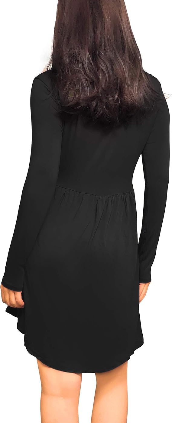 3KB Women’s Swing Tunic Dress with Pockets, Many Sizes, & Colors