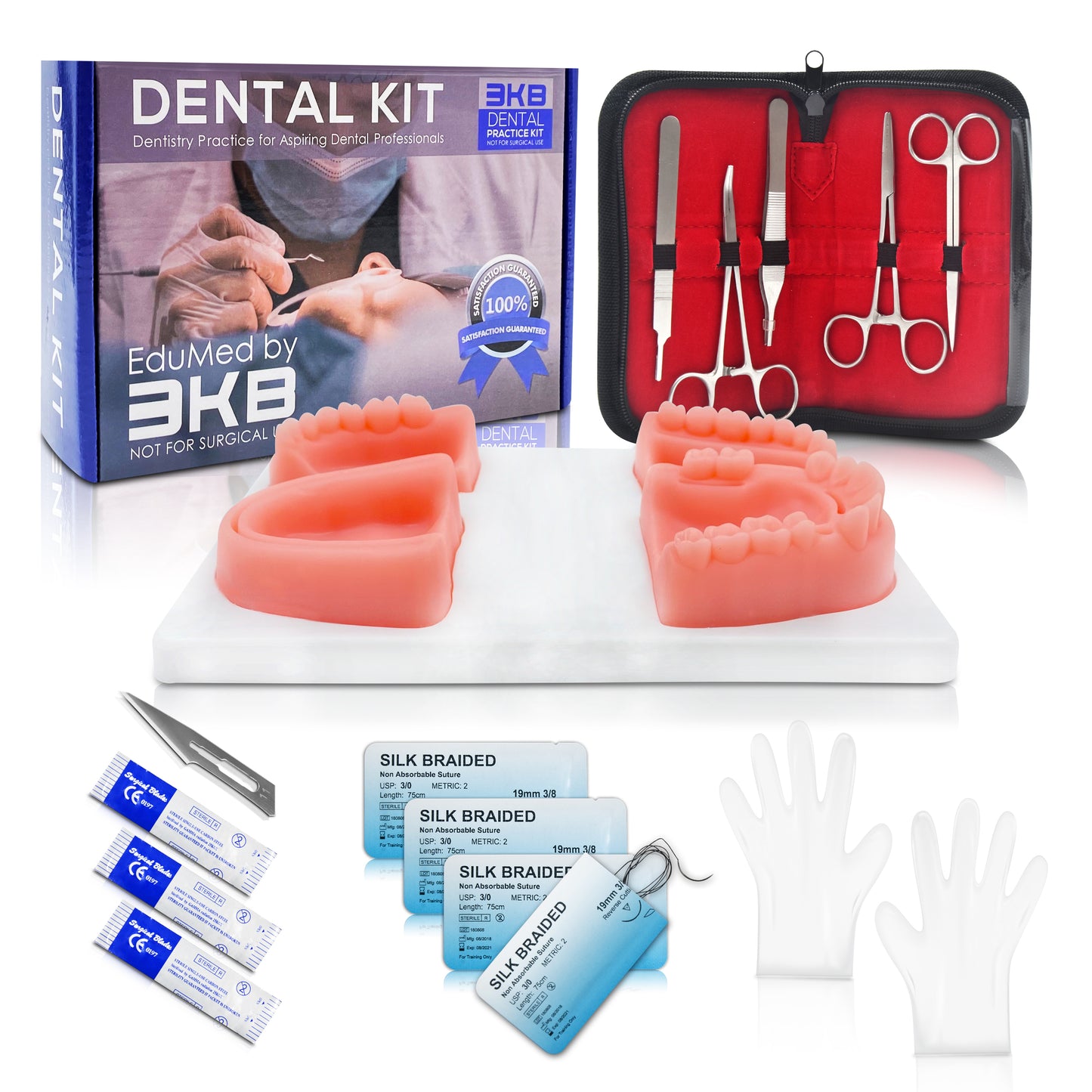 EduMed Practice Suture Kit, Medical & Veterinary Surgical Training Kits