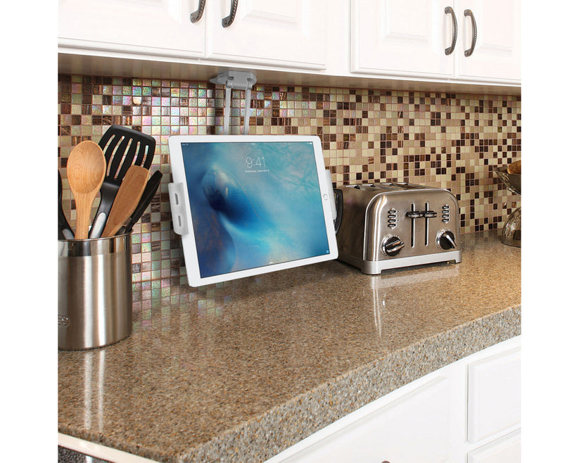 Luxitude 2-in-1 Tablet & Phone Holder Stand E-Reader - Permanent & Temporary Mounting Solutions