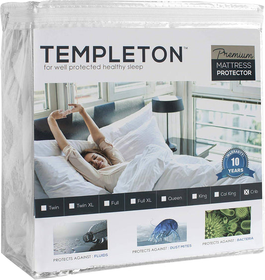 Templeton Ultra Premium Hypoallergenic Waterproof Mattress Protectors - Multiple Sizes