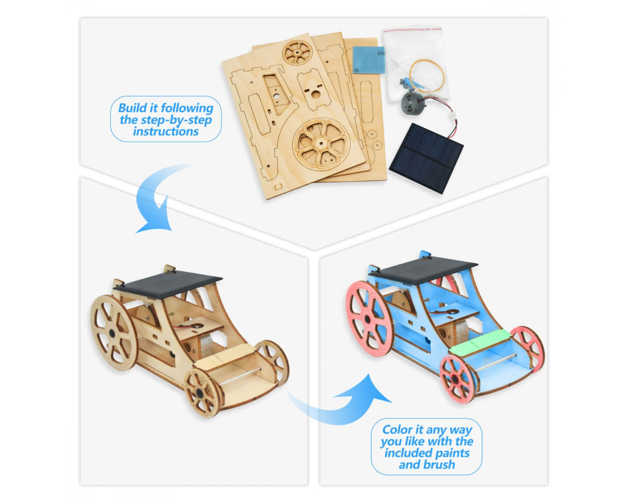 Templeton DIY STEM Solar Powered 3D Wooden Car Kit
