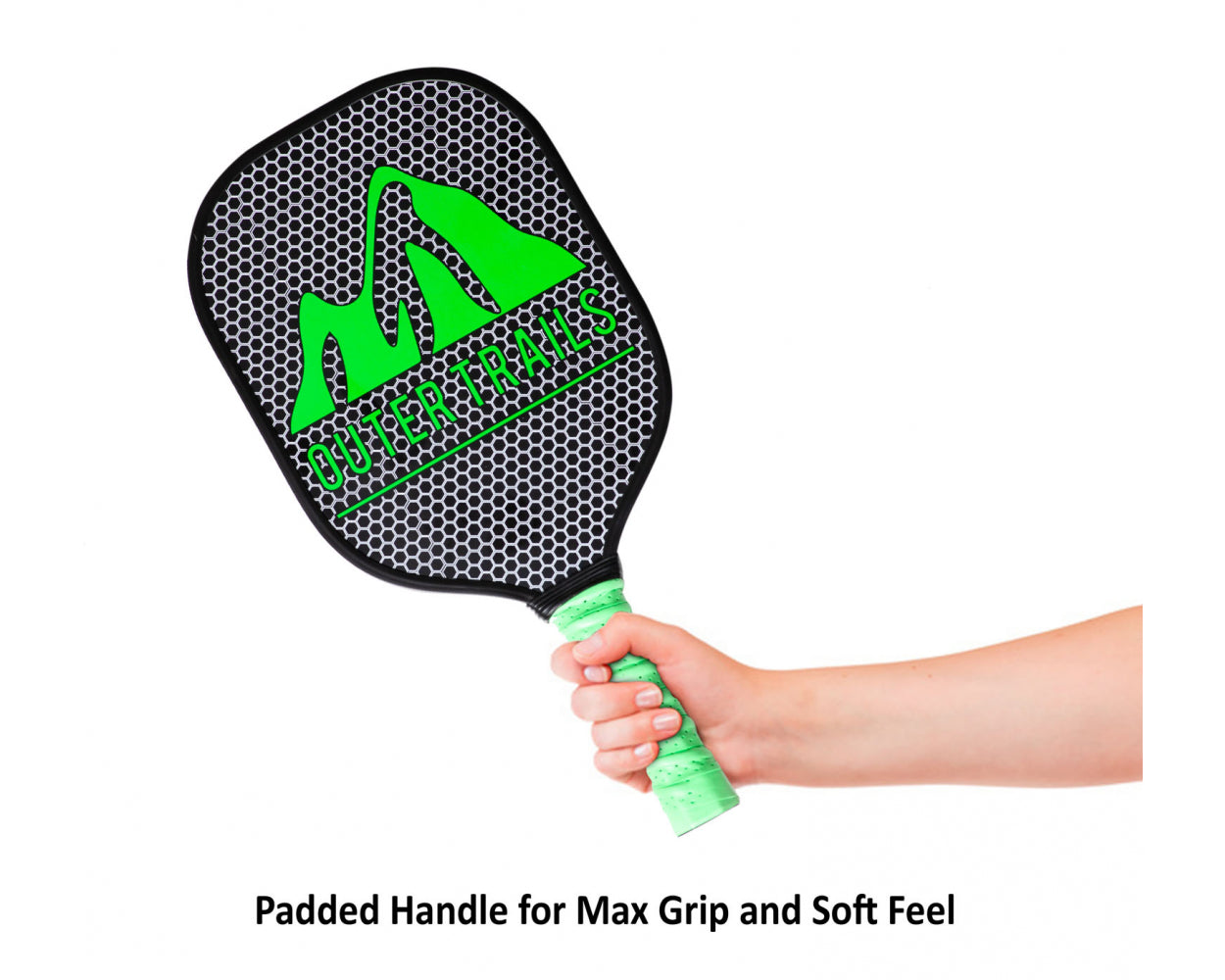 Outer Trails Pickleball Set with Two Paddles, 4 Pickleballs, Individual Protective Cases for Each Paddle, and Free Carry Bag